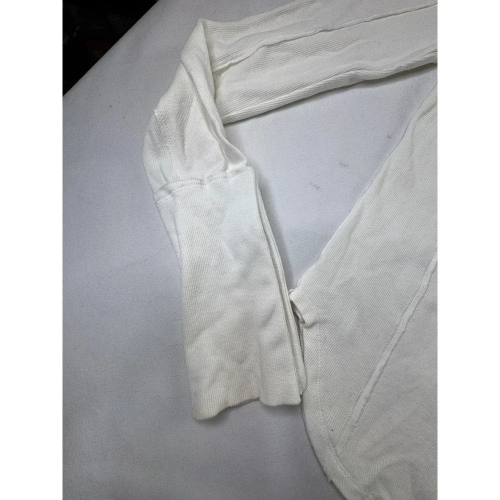 Free People We The Free Ribbed Stuck On You Ivory Top Cuff Small Y2K Skater goth